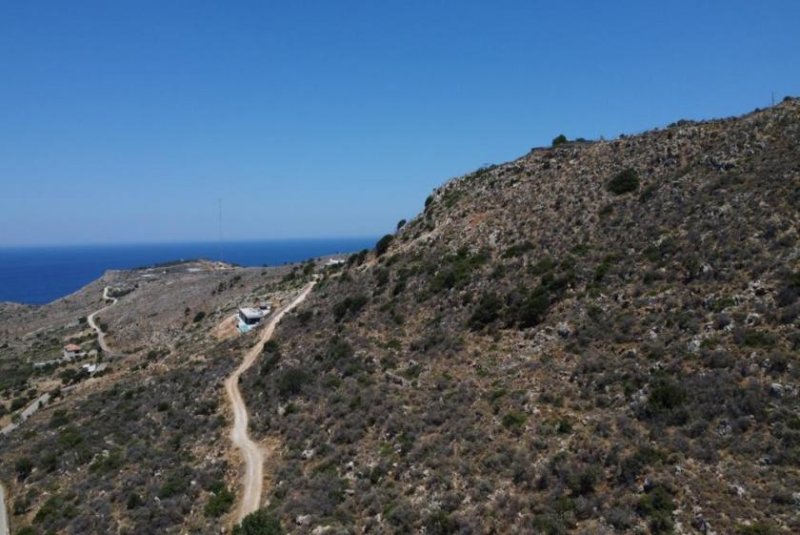 Kokkino Chorio Kreta, Kokkino Chorio: Ruhiges Hanggrundstück mit ewigem Meerblick zu verkaufen Grundstück kaufen